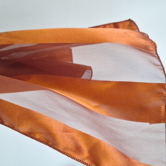 🇺🇸 Set of 2 silky scarves. American flag and brown stripes. Scarf set. - Picture 9 of 11